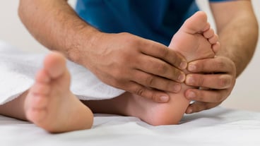 Osteopathy patoient getting tretment massage